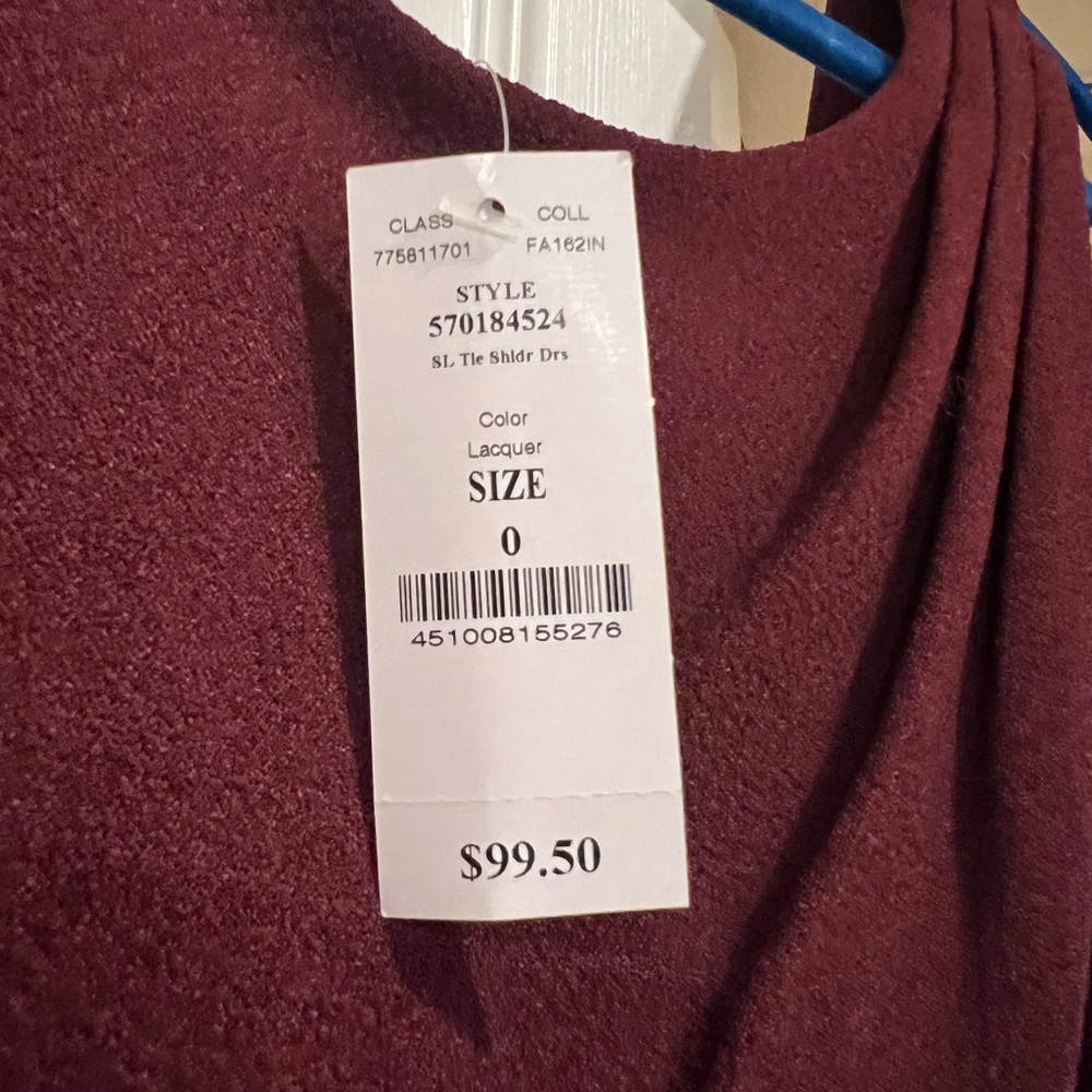 White House Black Market Burgundy Midi Dress - Picture 2 of 3